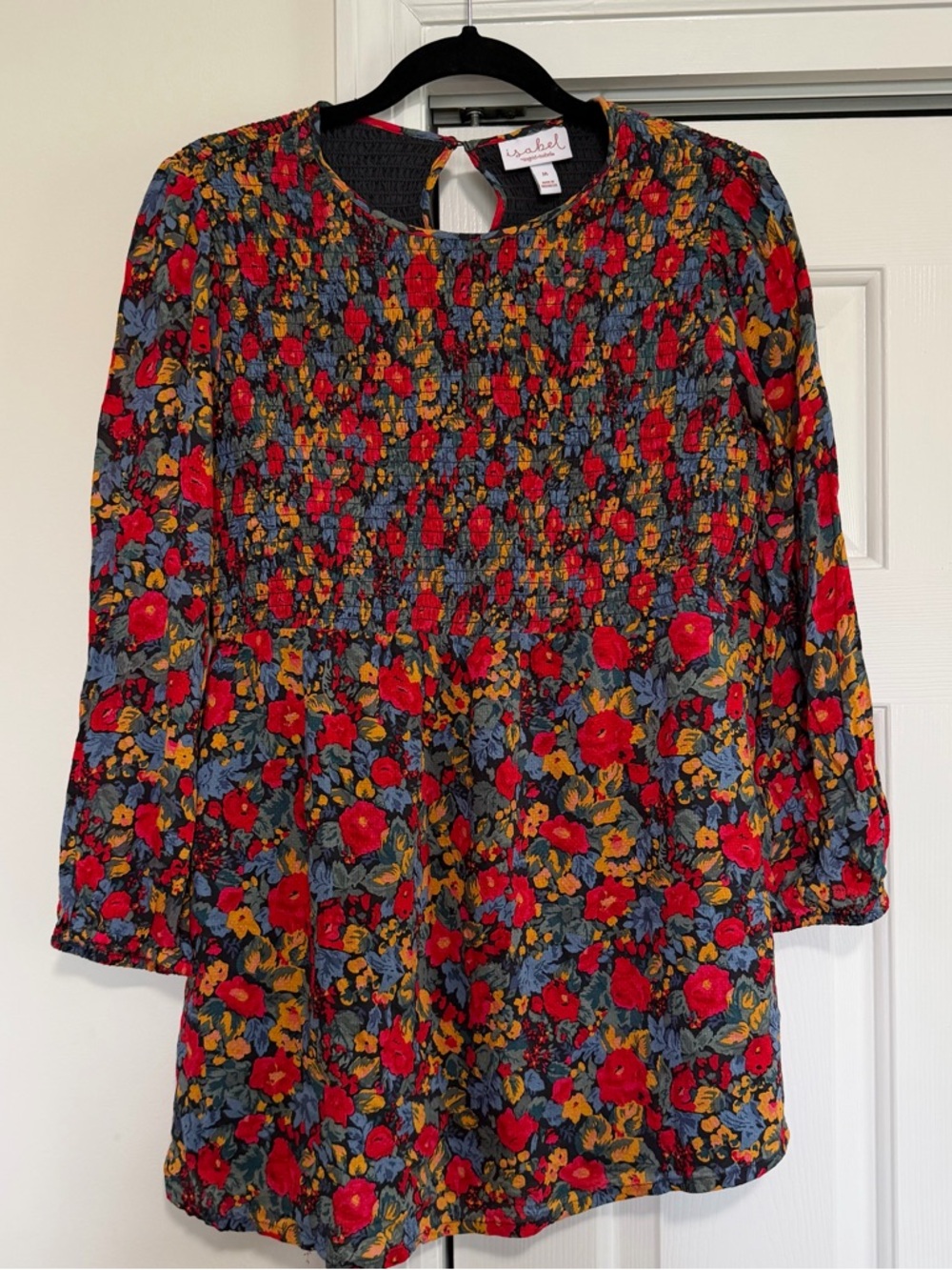Isabel by Ingrid + Isabel Multi Color Floral Top Size Medium
